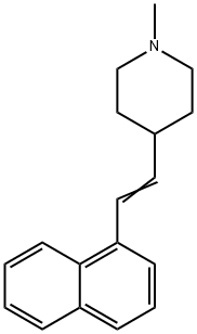 1-Methyl-4-[2-(1-naphthalenyl)ethenyl]piperidine Structure