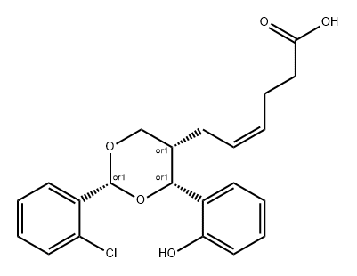 4-(Z)-6-(2-O-CHLOROPHENYL-4-O-HYDROXYPHENYL-1,3-DIOXAN-CIS-5-YL)HEXENOIC ACID