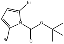 2,5-ジブロモ-1H-ピロール-1-カルボン酸tert-ブチル 化学構造式