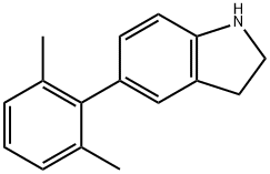 5-(2,6-二甲基苯基)吲哚啉,1176740-73-0,结构式