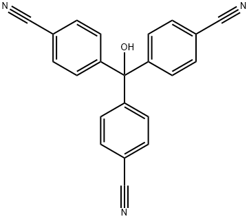 トリス(4-シアノフェニル)メタノール 化学構造式