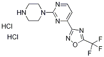 2-Piperazin-1-yl-4-[5-(trifluoromethyl)-1,2,4-oxadiazol-3-yl]pyrimidine dihydrochloride Struktur