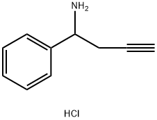 1-苯基丁-3-炔-1-胺盐酸,1177093-09-2,结构式
