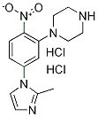 1-(5-(2-Methyl-1H-Imidazol-1-Yl)-2-Nitrophenyl)Piperazine Dihydrochloride 化学構造式