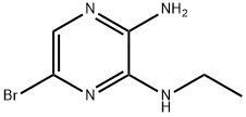2-アミノ-5-ブロモ-3-(エチルアミノ)ピラジン 化学構造式