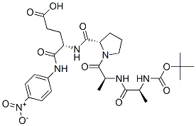tert-butoxycarbonyl-alanyl-alanyl-prolyl-glutamyl-4-nitroanilide Structure