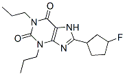 8-(3-Fluorocyclopentyl)-1,3-dipropyl-3,7-dihydro-1H-purine-2,6-dione 结构式