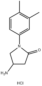 4-Amino-1-(3,4-dimethylphenyl)pyrrolidin-2-one hydrochloride Struktur