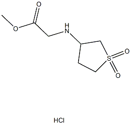 Methyl 2-[(1,1-dioxo-1-thiolan-3-yl)amino]acetate hydrochloride Struktur
