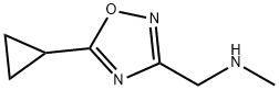 1-(5-シクロプロピル-1,2,4-オキサジアゾール-3-イル)-N-メチルメタンアミン 化学構造式
