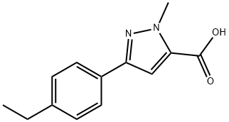 3-(4-ETHYLPHENYL)-1-METHYL-1{H}-PYRAZOLE-5-CARBOXYLIC ACID, 1177307-55-9, 结构式