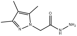 2-(3,4,5-trimethyl-1H-pyrazol-1-yl)acetohydrazide(SALTDATA: FREE) 化学構造式