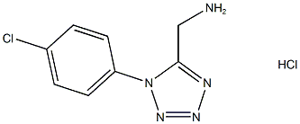 {[1-(4-クロロフェニル)-1H-テトラゾール-5-イル]メチル}アミン塩酸塩 化学構造式