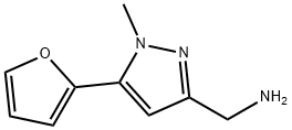 C-(5-Furan-2-yl-1-methyl-1H-pyrazol-3-yl)-methylamine 化学構造式