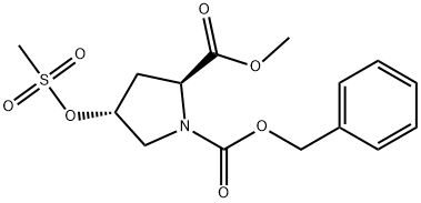 (2S,4R)-CBZ-4-甲磺酰氧基脯氨酸甲酯,117811-78-6,结构式