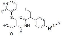 N-(3-iodo-4-azidophenylpropionamido)-S-(2-thiopyridyl)cysteine 结构式