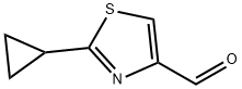 2-cyclopropylthiazole-4-carbaldehyde Struktur