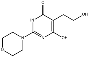 5-(2-hydroxyethyl)-2-MorpholinopyriMidine-4,6-diol 化学構造式