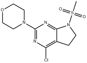 4-(4-chloro-7-(Methylsulfonyl)-6,7-dihydro-5H-pyrrolo[2,3-d]pyriMidin-2-yl)Morpholine Structure