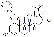 16-alpha,17-dihydroxy-alpha-methylbenzylidenedioxyprogesterone Structure