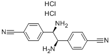 (1R,2R)-(+)-1,2-Bis(4-cyanophenyl)ethylenediaminedihydrochloride,min.98% 化学構造式