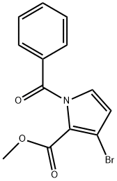 methyl1-benzoyl-3-bromo-1H-pyrrole-2-carboxylate 化学構造式