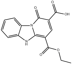 2-carboxy-4-ethoxycarbonyl-1-oxo-1H,5H-pyrido(1,2-a)benzimidazole Structure