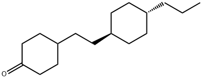 4-〔2-(trans-4-プロピルシクロヘキシル)エチル〕シクロヘキサノン 化学構造式