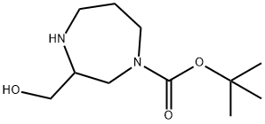 tert-butyl 3-(hydroxymethyl)-1,4-diazepane-1-carboxylate, 1179360-20-3, 结构式