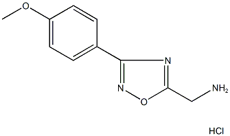 5-Aminomethyl-3-(4-methoxyphenyl)-[1,2,4] oxadiazole hydrochloride Struktur