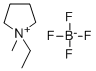 1-エチル-1-メチルピロリジニウムテトラフルオロボラート 化学構造式