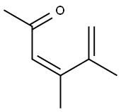 3,5-Hexadien-2-one, 4,5-dimethyl-, (Z)- (9CI),117992-40-2,结构式