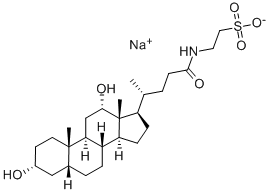 2-[(3α,12α-ジヒドロキシ-24-オキソ-5β-コラン)-24-イルアミノ]エタンスルホン酸ナトリウム 化学構造式