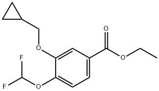 ethyl 3-(cyclopropylMethoxy)-4-(difluoroMethoxy)benzoate 化学構造式