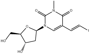 3-methyl-5-(2-iodovinyl)-2'-deoxyuridine Structure