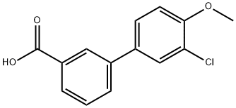 3'-クロロ-4'-メトキシビフェニル-3-カルボン酸 化学構造式
