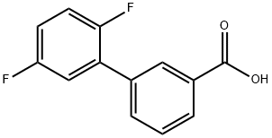 2',5'-ジフルオロ-[1,1'-ビフェニル]-3-カルボン酸 化学構造式
