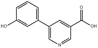 5-(3-羟基苯基)烟酸, 1181452-05-0, 结构式