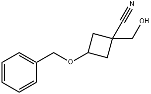 3-(benzyloxy)-1-(hydroxyMethyl)cyclobutanecarbonitrile Structure