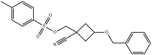 (3-(benzyloxy)-1-cyanocyclobutyl)Methyl 4-Methylbenzenesulfonate, 1181816-15-8, 结构式