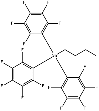 ブチルトリス(ペンタフルオロフェニル)すず(IV) 化学構造式