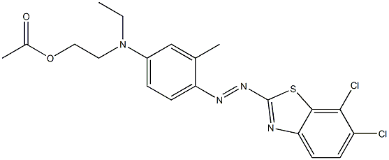 Ethanol, 2-4-(6,7-dichloro-2-benzothiazolyl)azo-3-methylphenylethylamino-, acetate (ester)|