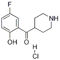 (5-Fluoro-2-hydroxyphenyl)(piperidin-4-yl)methanone hydrochloride Struktur