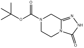 1,2,4-Triazolo[4,3-a]pyrazine-7(3H)-carboxylic acid, 2,5,6,8-tetrahydro-3-oxo-, 1,1-dimethylethyl ester Structure