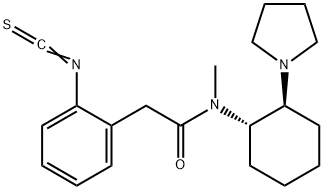 2-isothiocyanato-N-methyl-N-(2-(1-pyrrolidinyl)cyclohexyl)benzeneacetamide 结构式