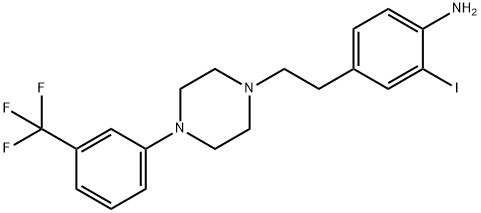 1-(2-(3-iodo-4-aminophenyl)ethyl)-4-(3-(trifluoromethyl)phenyl)piperazine Structure