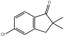 5-氯-2,3-二氢-2,2-二甲基-1H-茚-1-酮 结构式