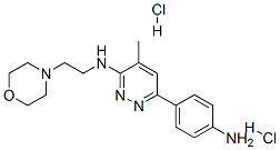 6-(4-aminophenyl)-4-methyl-N-(2-morpholin-4-ylethyl)pyridazin-3-amine dihydrochloride 结构式