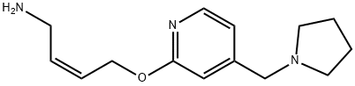 4-[4-(Piperidinomethyl)pyridyl-2-oxy]-cis-2-butenamine 化学構造式