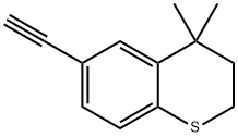 6-エチニル-4,4-ジメチルチオクロマン 化学構造式